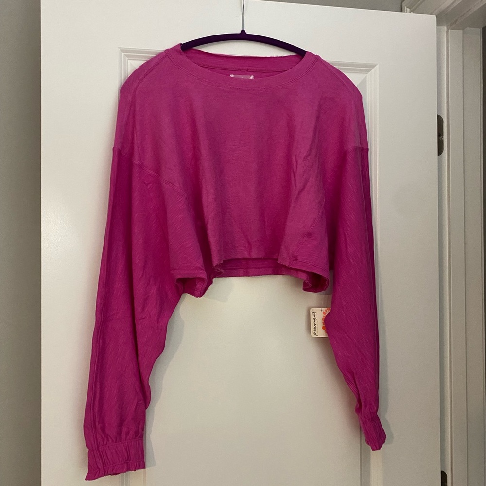 NWT Free People Movement Cropped Surfside Sweatshirtπ - Picture 4 of 8